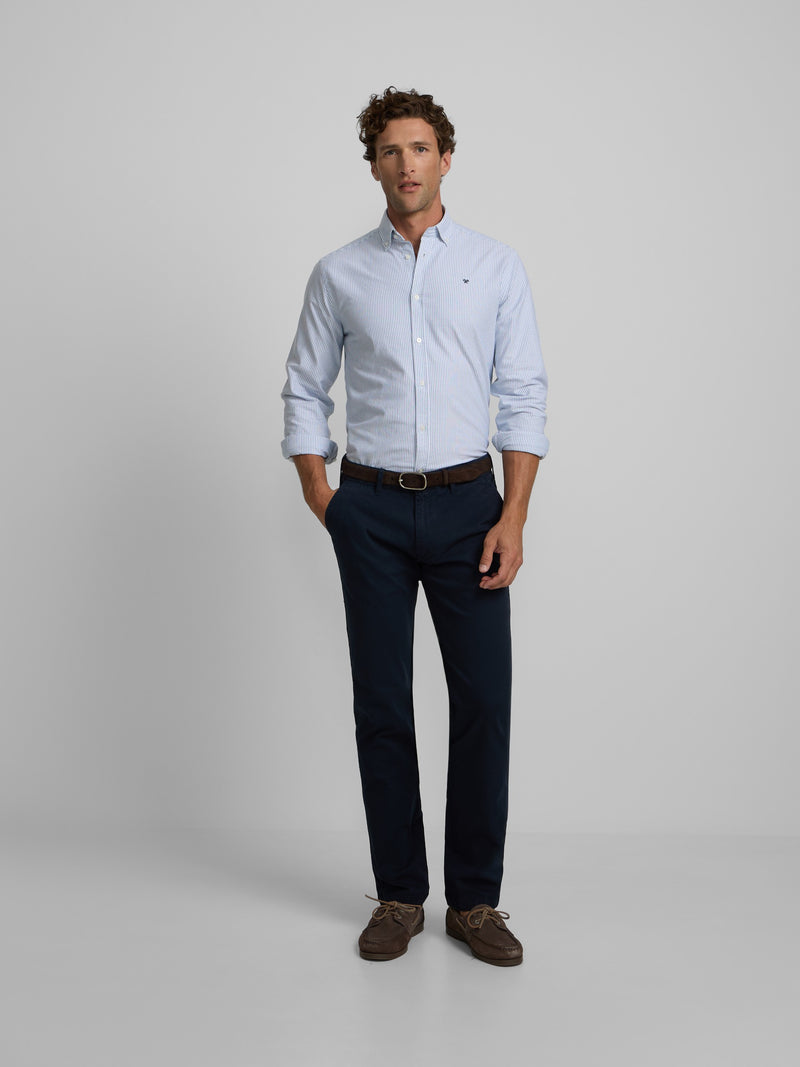 Navy blue sport chino trousers