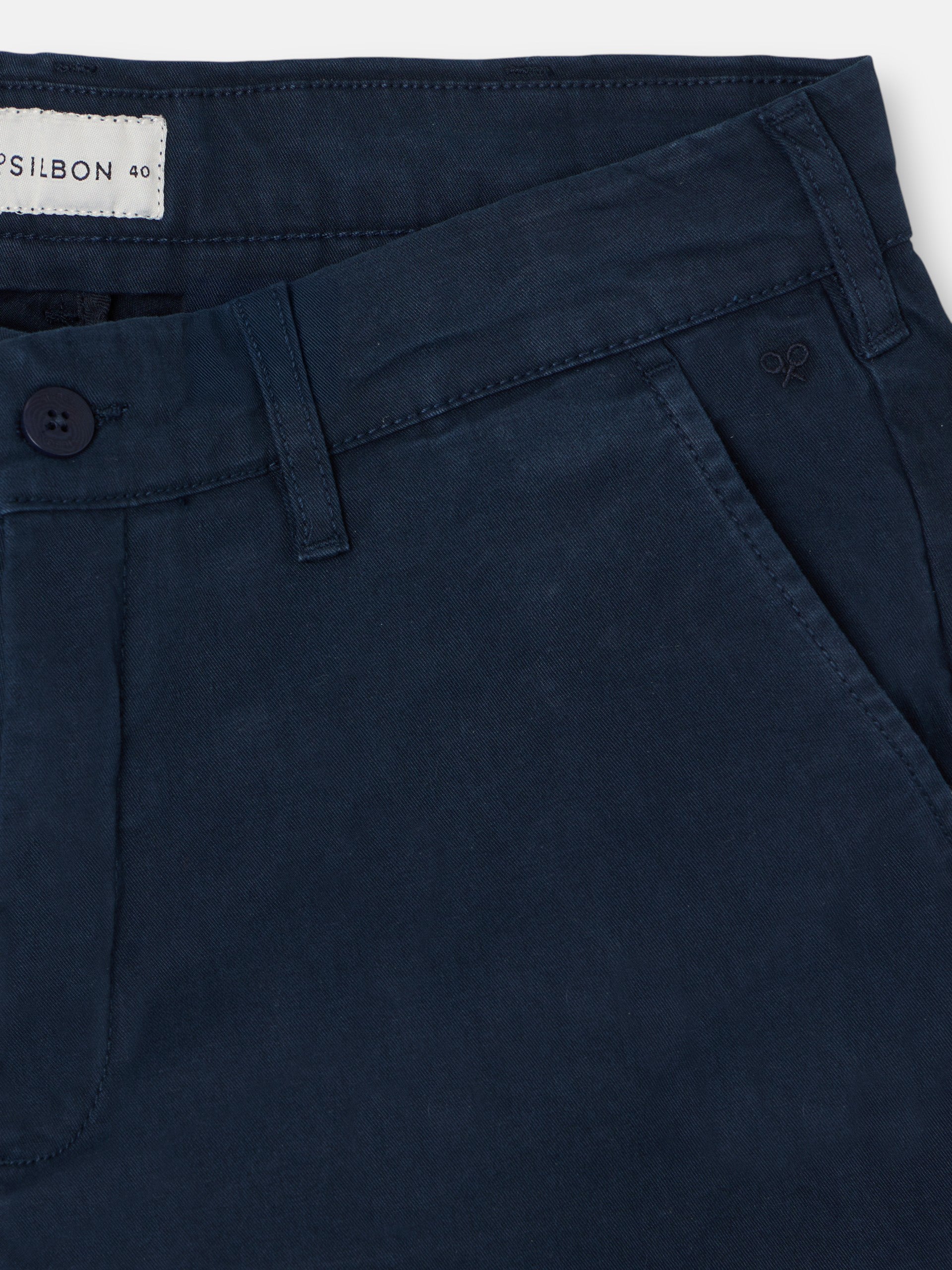 Navy blue chino sport trousers
