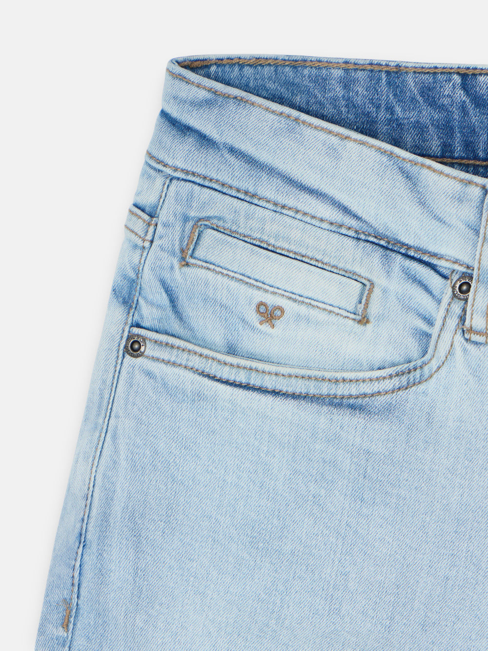 Light blue denim sports pants