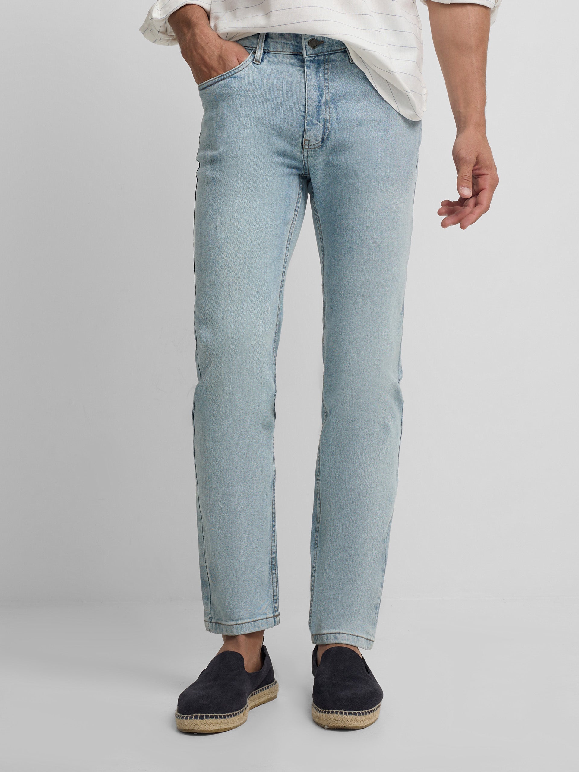 Pantalon de sport en jean bleu clair