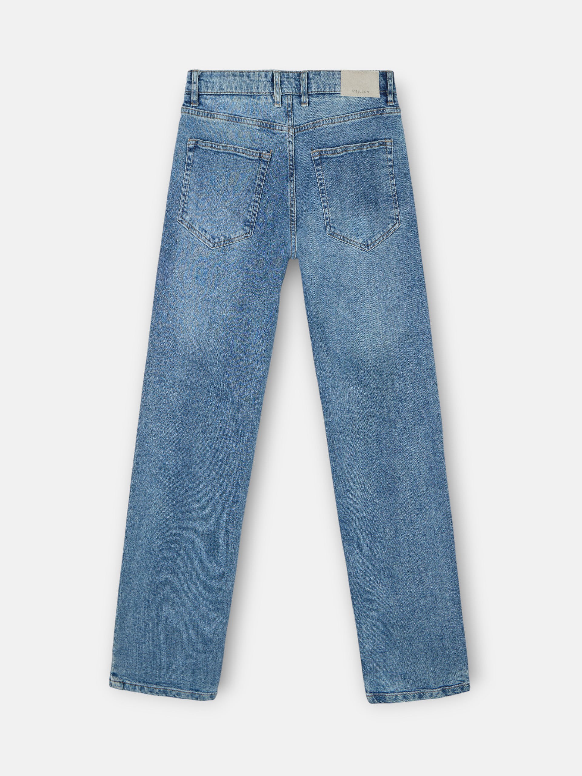 Medium blue denim sport pants