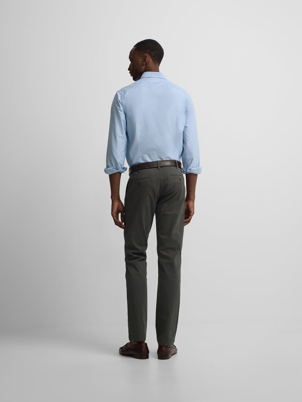 Pantalon sport chino verde oscuro