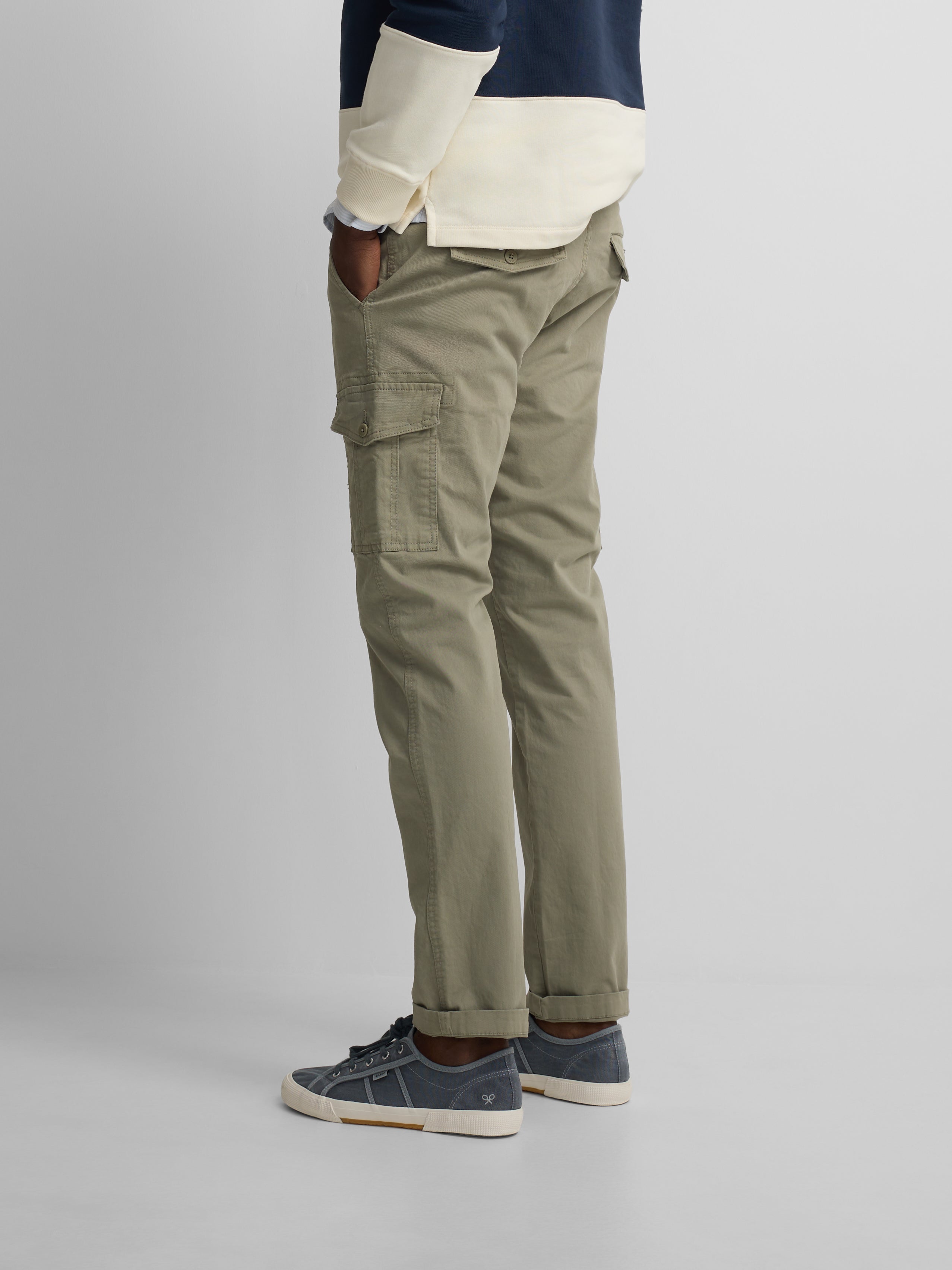 Pantalon sport cargo verde medio