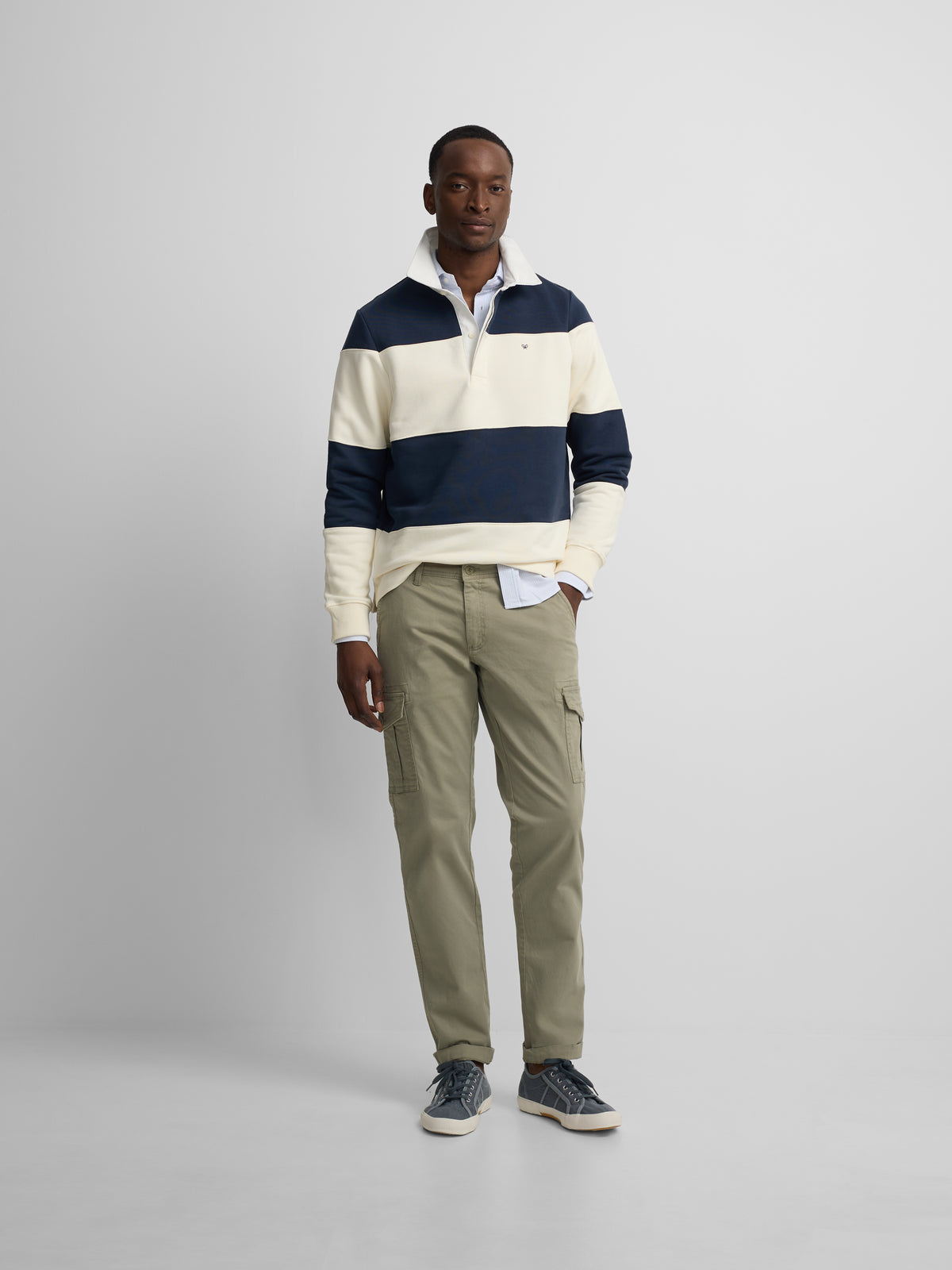 Pantalon sport cargo verde medio
