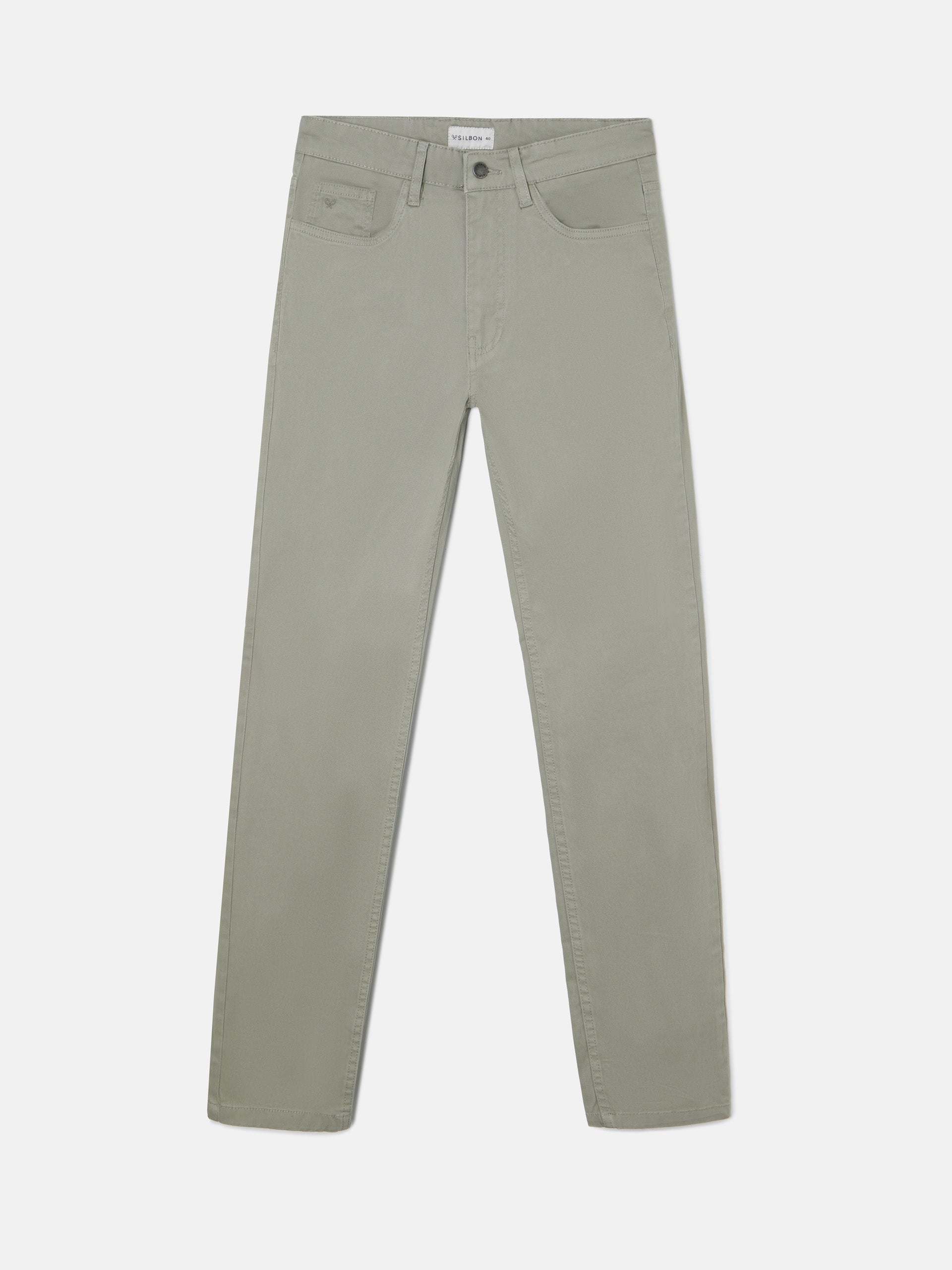 Pantalon sport cinco bolsillos verde medio