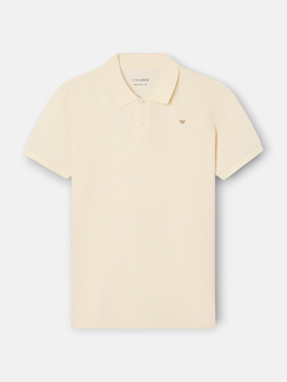 Polo clasico liso crema