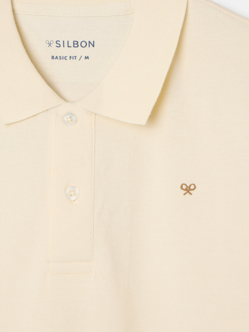 Polo clasico liso crema