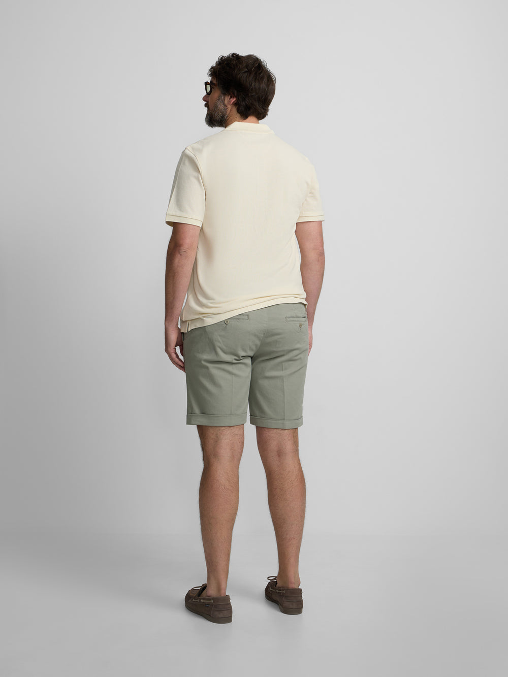 Polo clasico liso crema