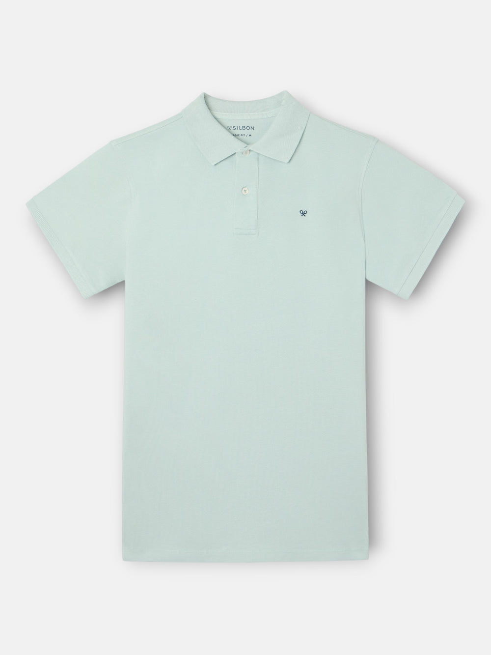 Classic plain light blue polo shirt