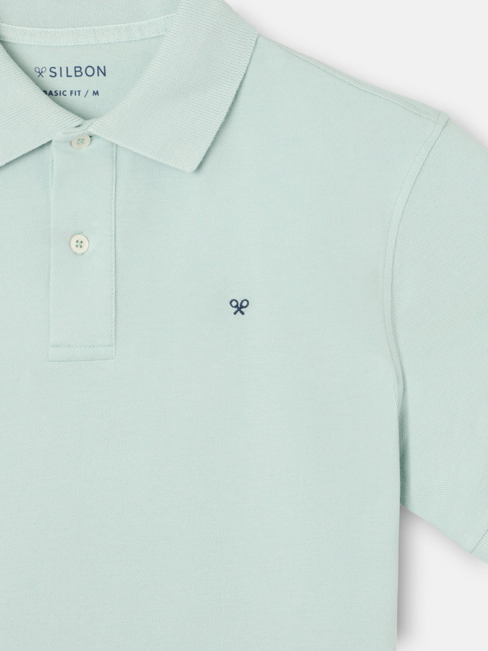 Classic plain light blue polo shirt