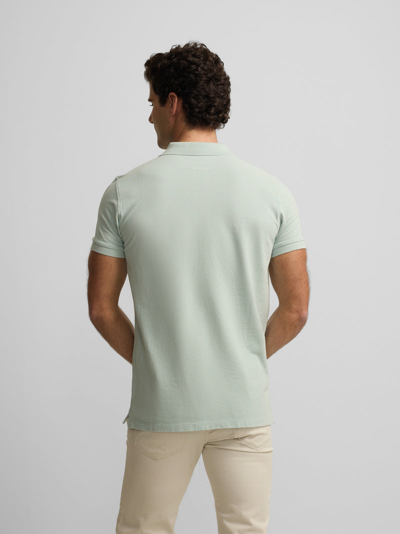 Classic plain light blue polo