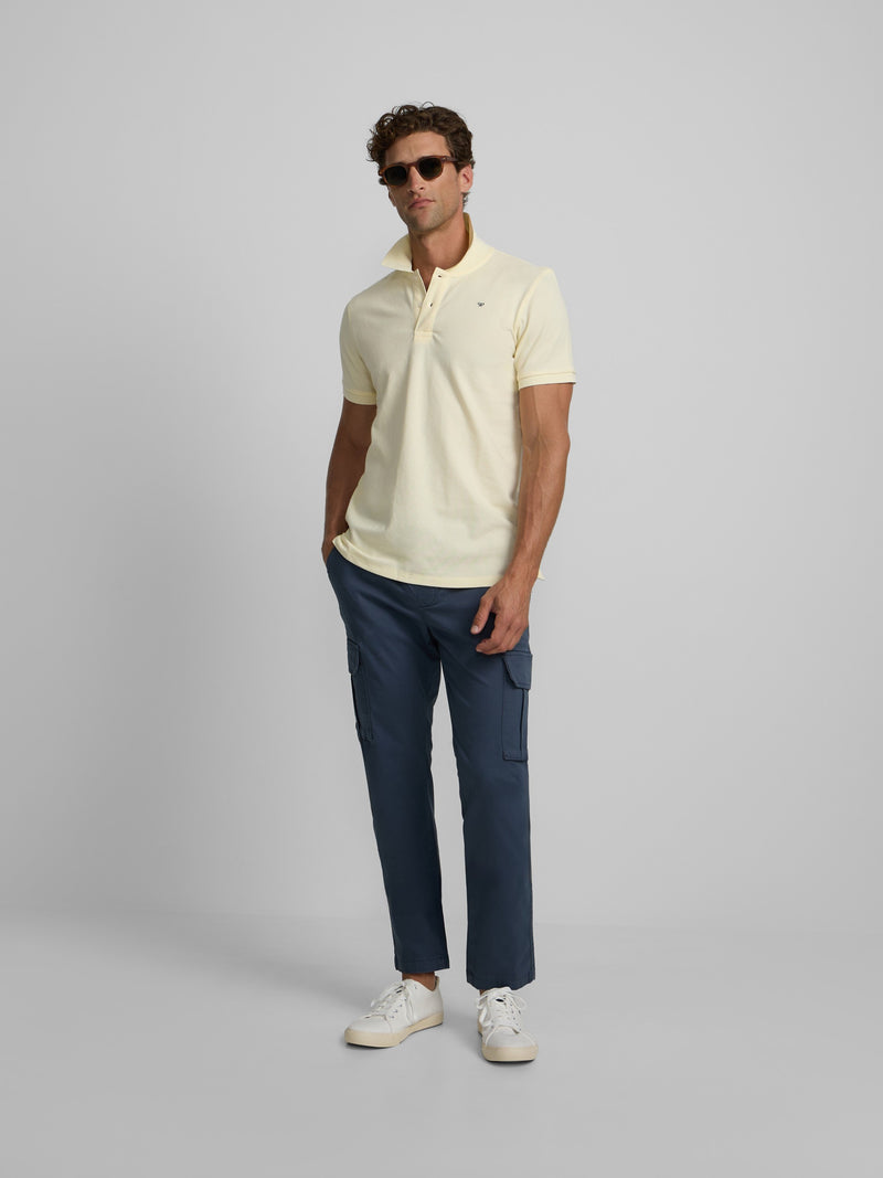 Polo clássico liso amarelo