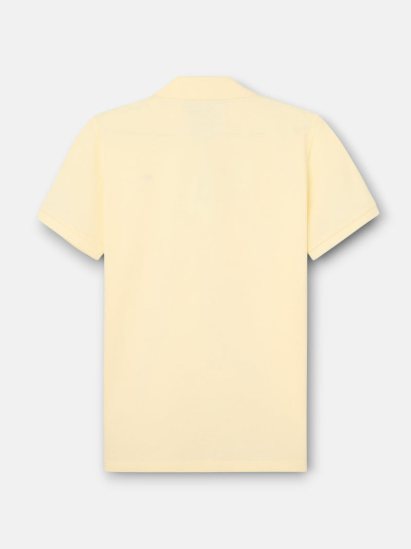 Polo clássico liso amarelo