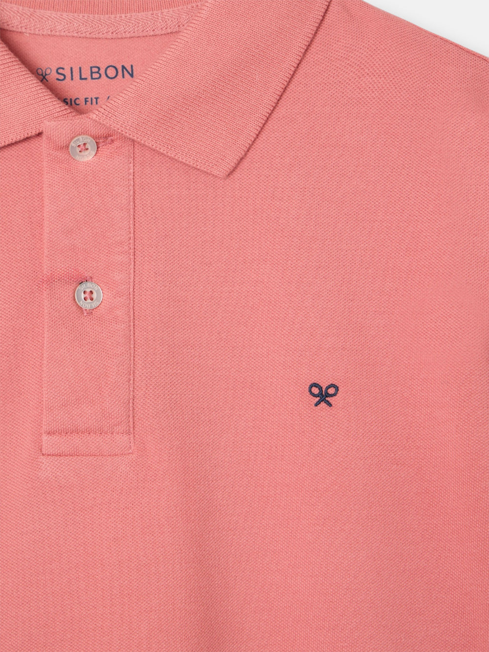 Polo clasico liso coral