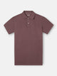 Polo classique uni bordeaux