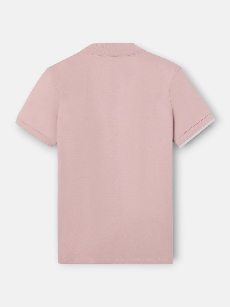 Polo clássico liso rosa