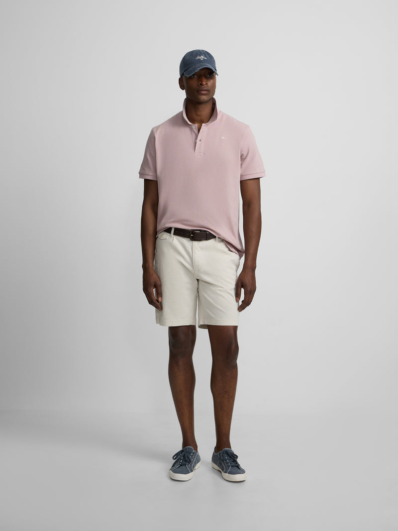 Polo clássico liso rosa