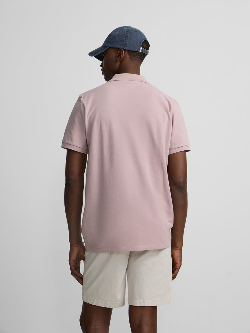 Polo clássico liso rosa