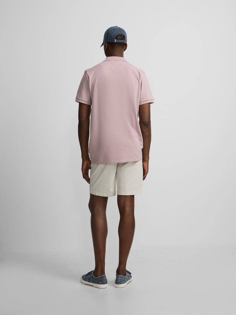 Polo clássico liso rosa
