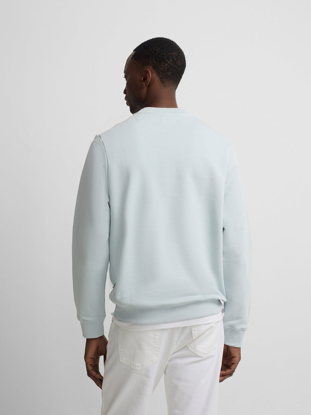 Silbon sweatshirt with green gray terry cloth mini logo