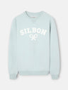 Sweatshirt Silbon raquete meia água-marinha