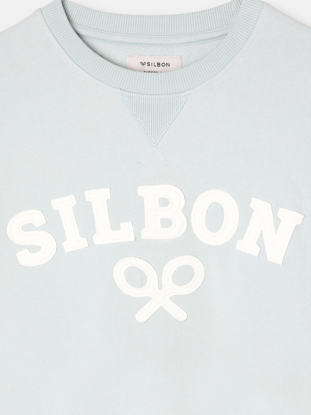 Sudadera Silbon raqueta media aguamarina