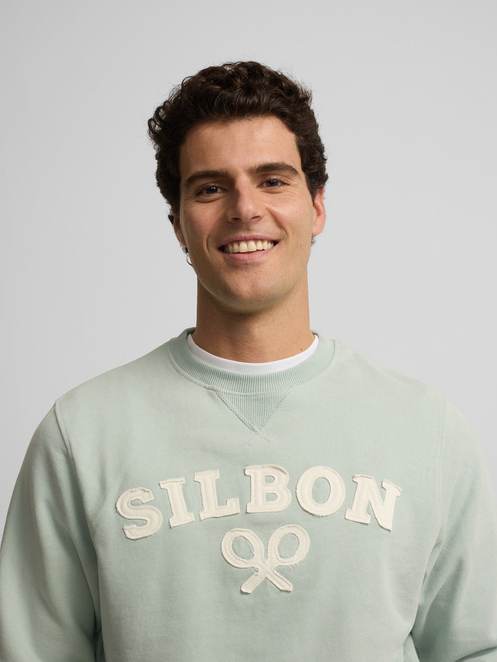 Sudadera Silbon raqueta media aguamarina