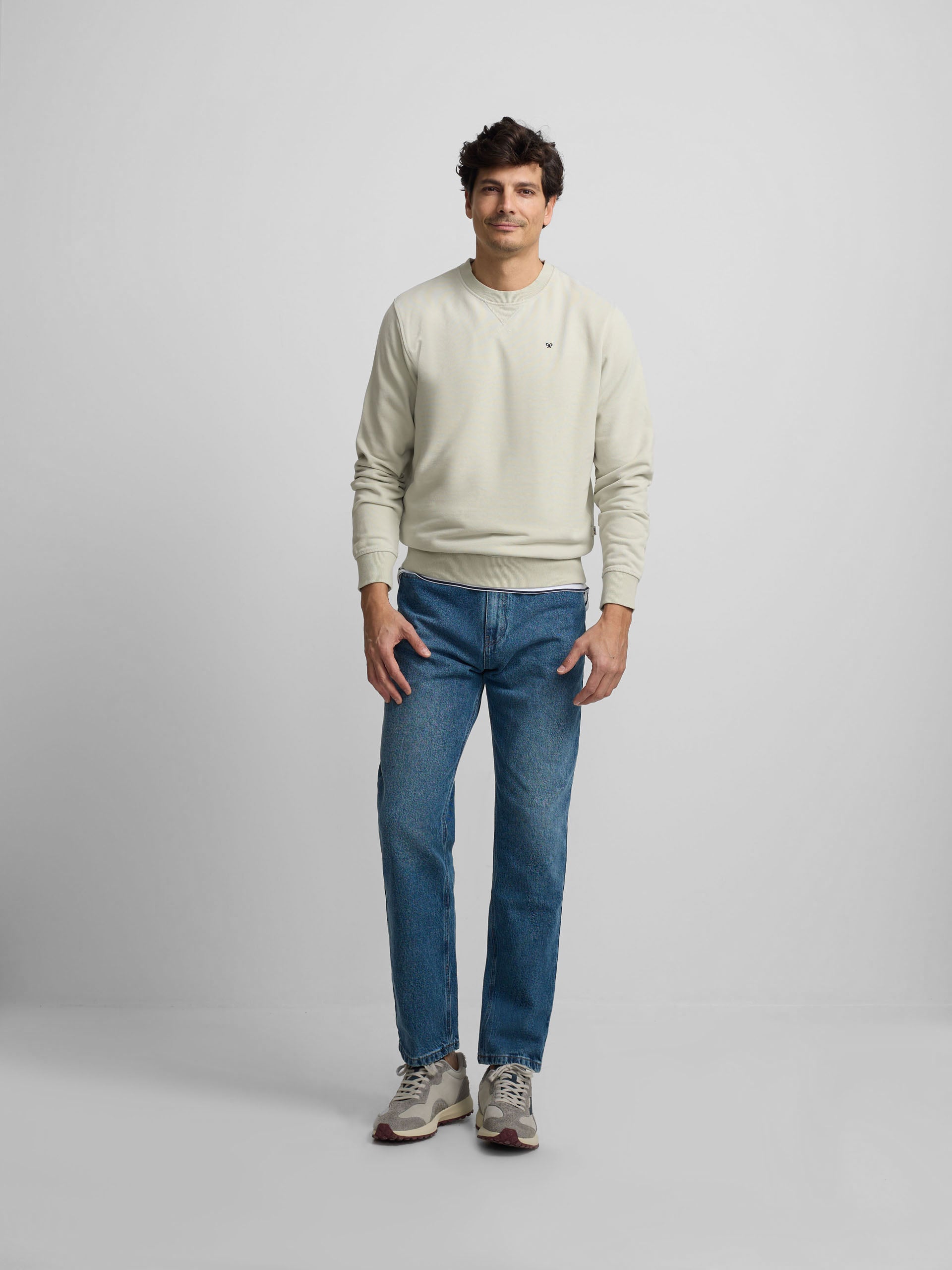 Sweatshirt Silbon minilogo verde claro