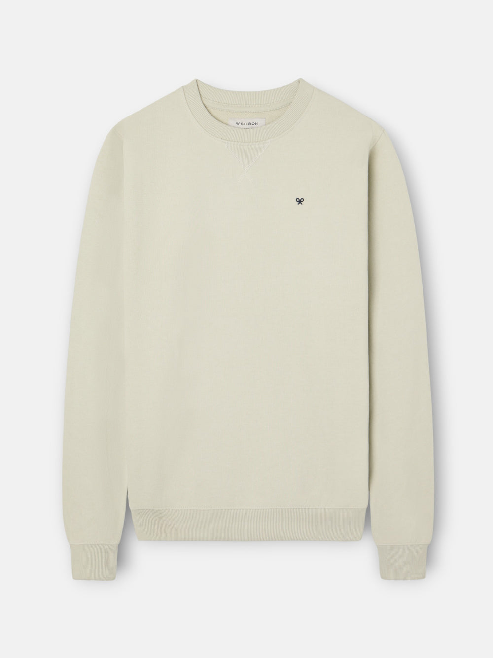 Sweatshirt Silbon minilogo verde claro