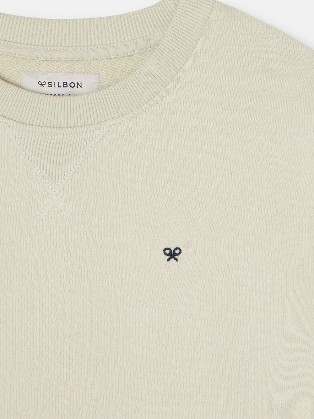 Sweatshirt Silbon minilogo verde claro