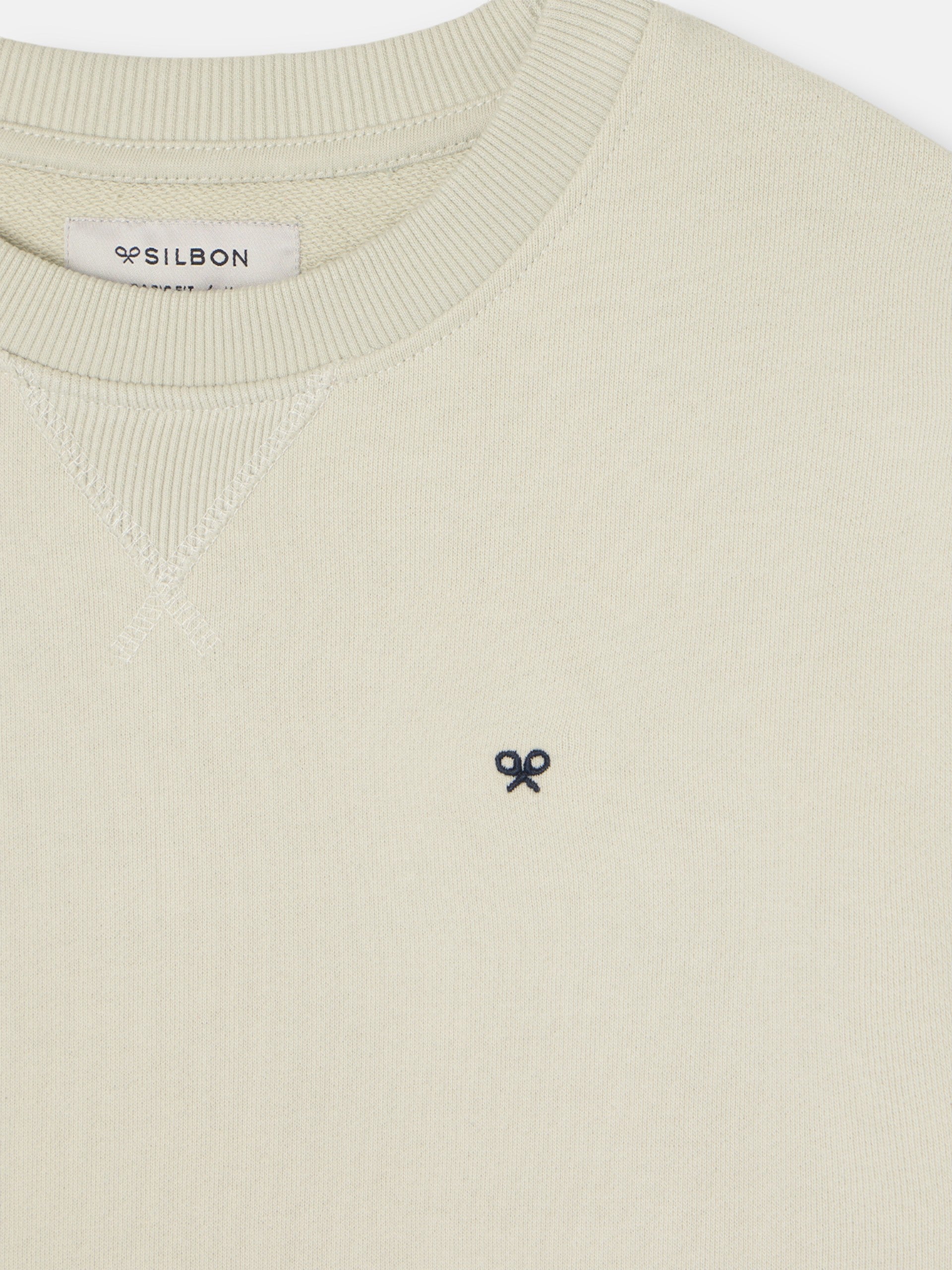 Sweatshirt Silbon minilogo verde claro