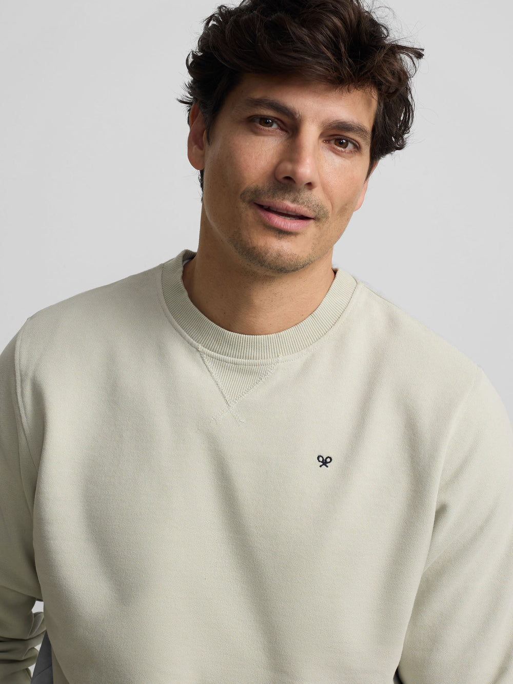 Sweatshirt Silbon minilogo verde claro