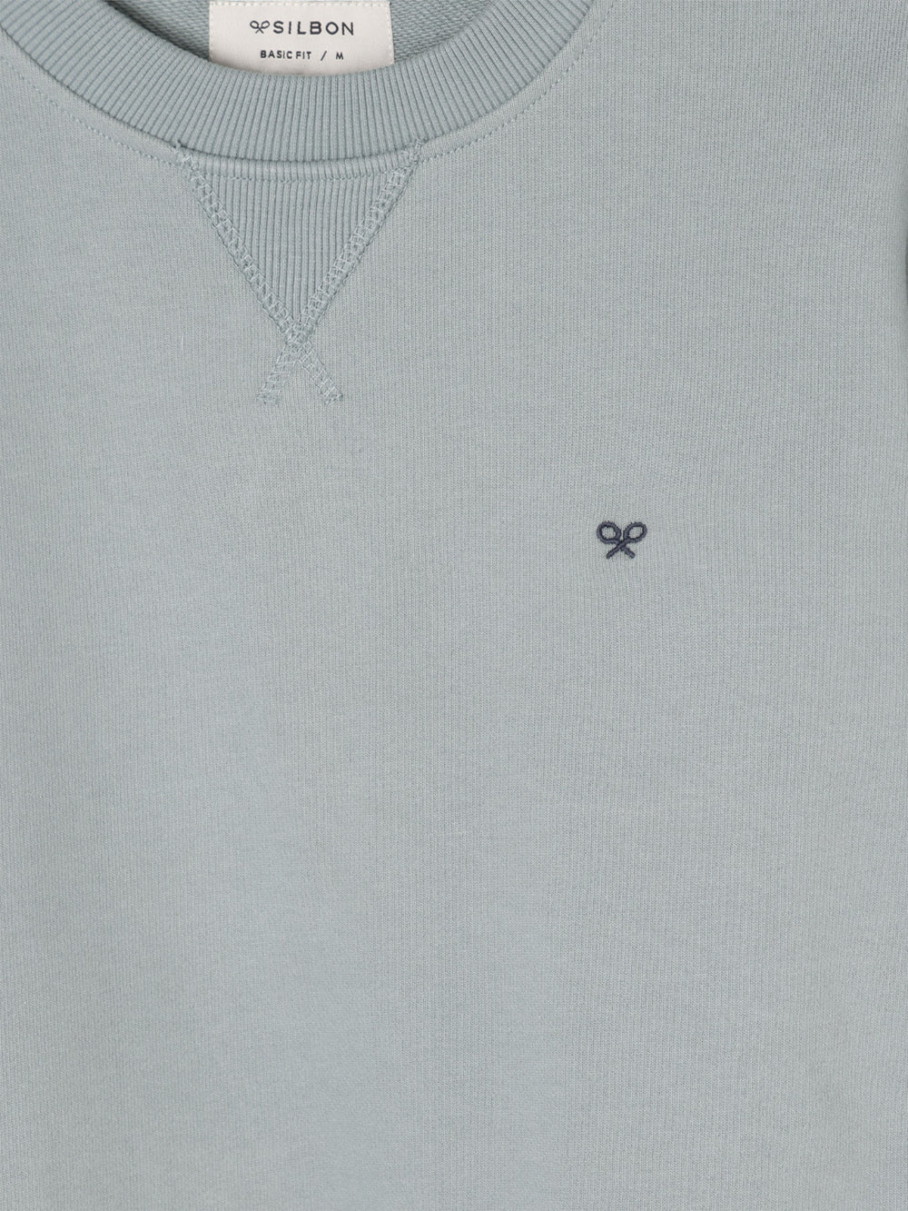 Sweatshirt Silbon minilogo verde cinzento