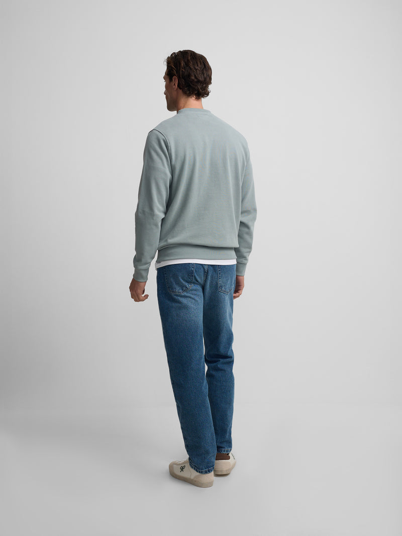 Silbon sweatshirt with green-grey mini logo