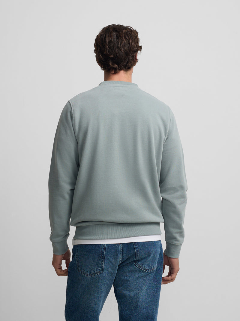 Silbon sweatshirt with green-grey mini logo