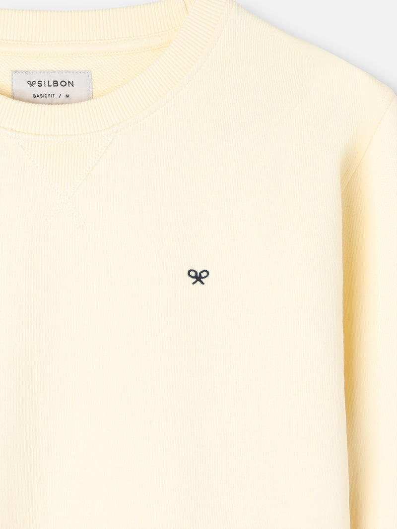 Sudadera silbon minilogo amarillo
