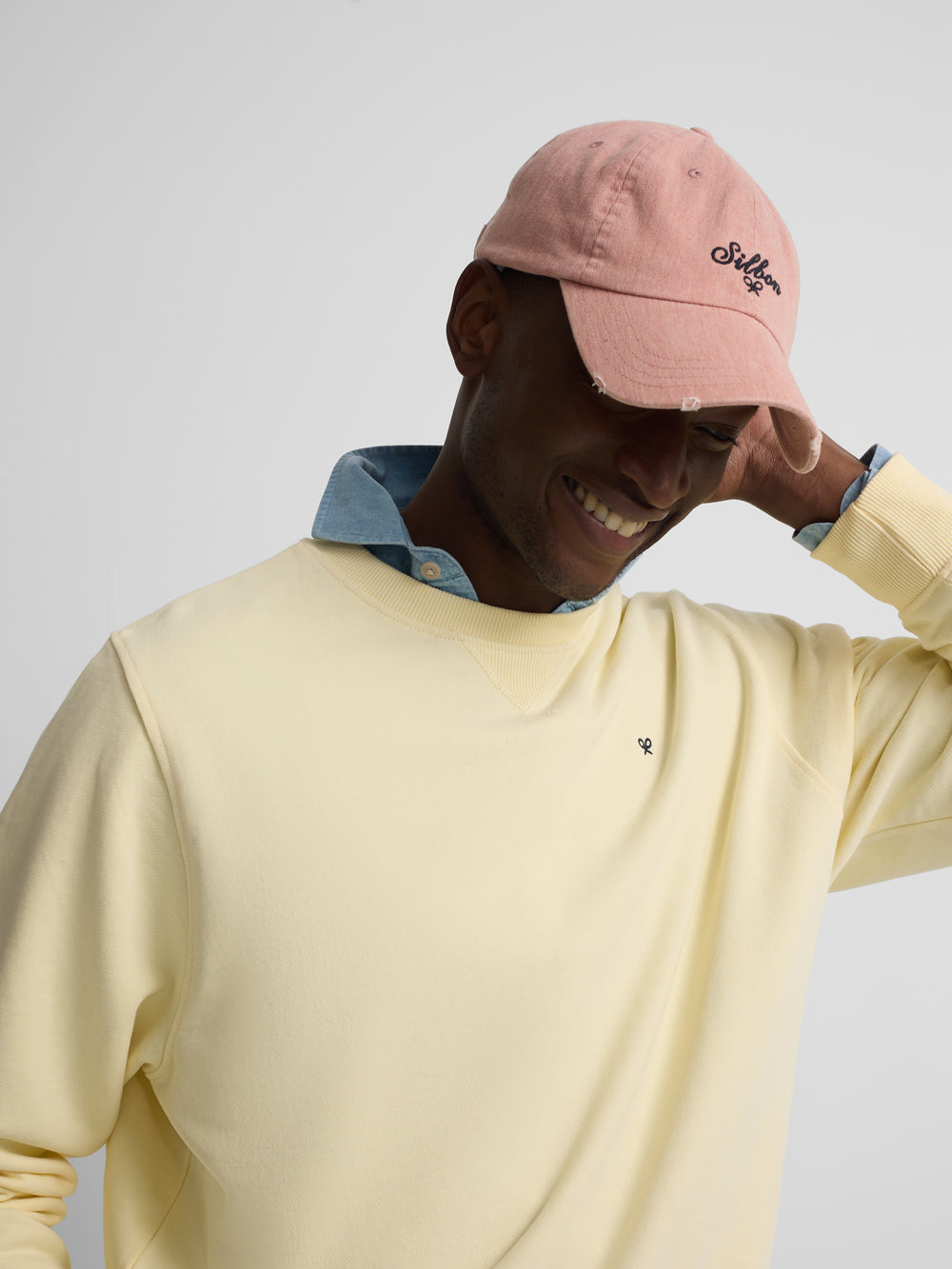 Sudadera silbon minilogo amarillo