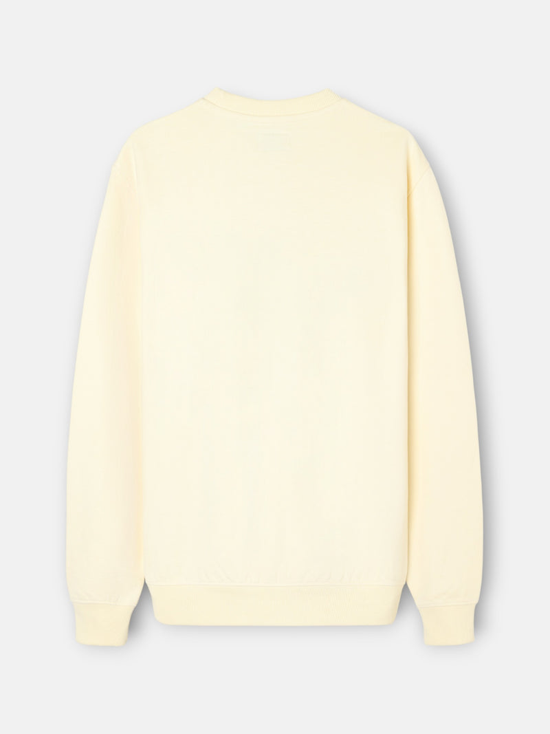 Sweat-shirt Silbon raquette demi-jaune