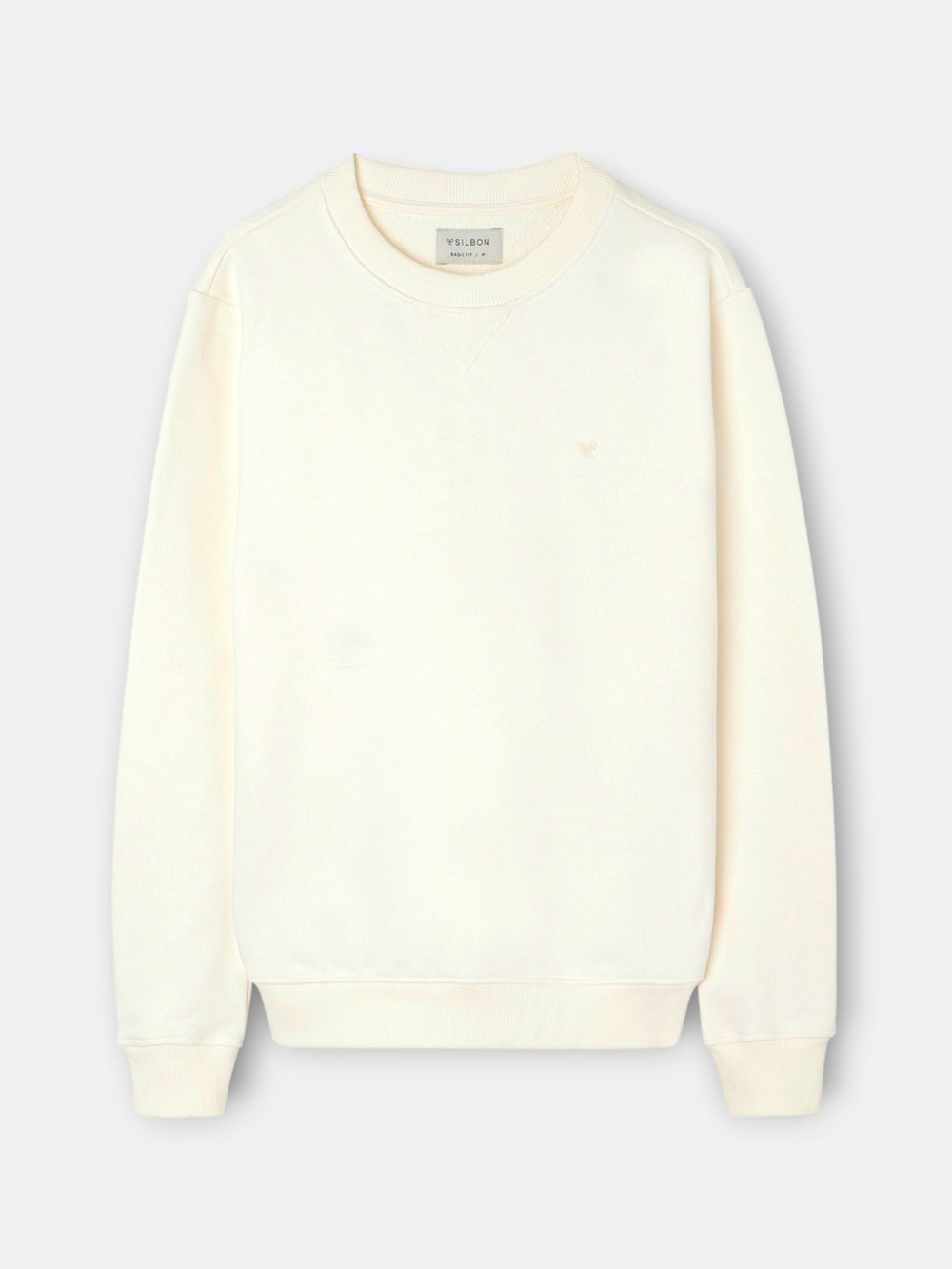 Sudadera Silbon minilogo rizo crema