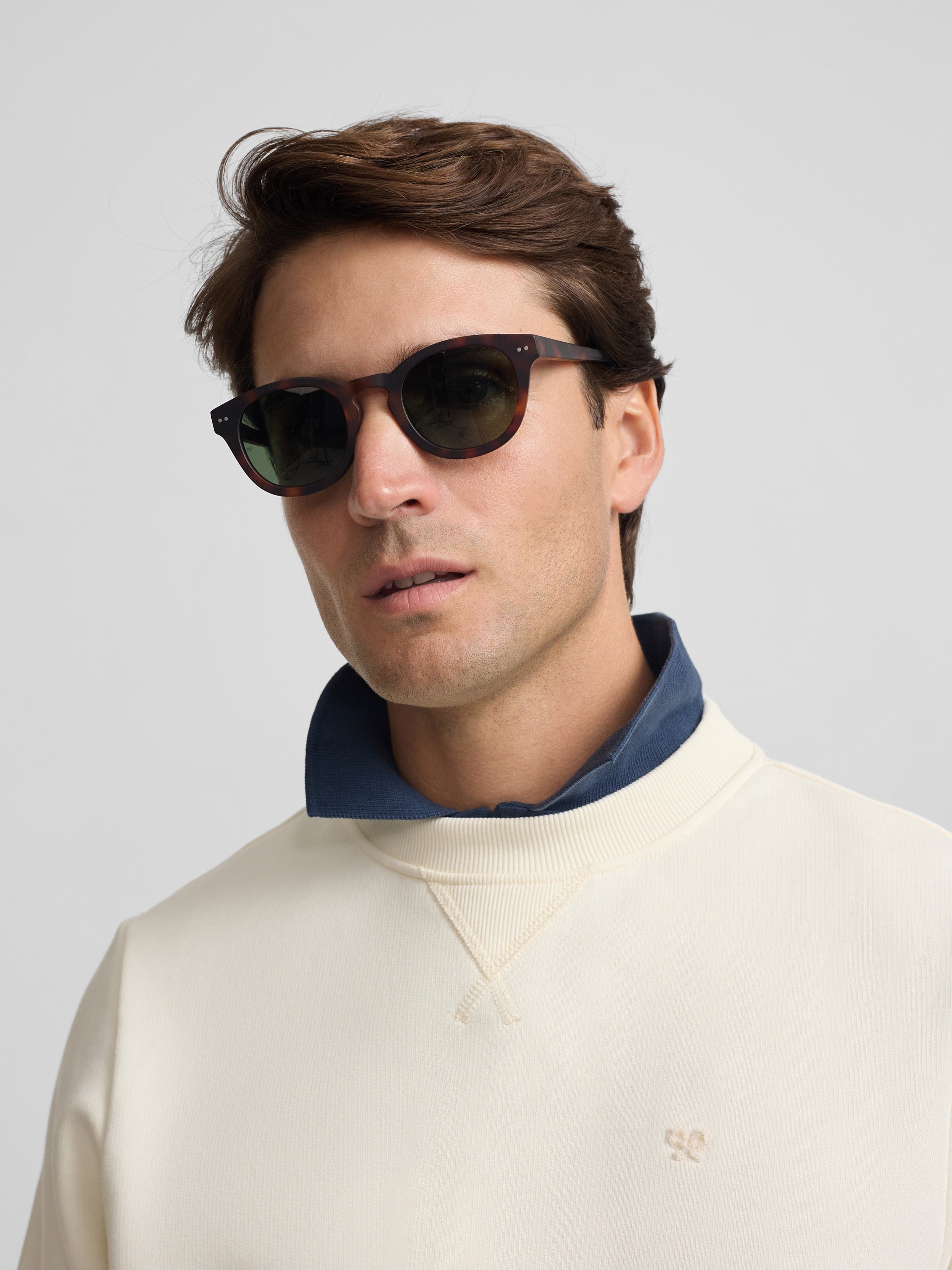 Sudadera Silbon minilogo rizo crema