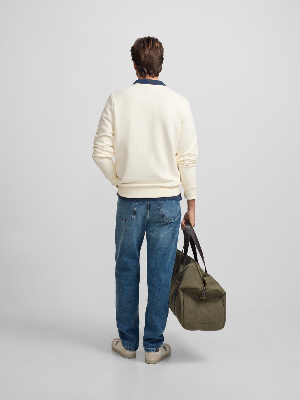 Sudadera Silbon minilogo rizo crema