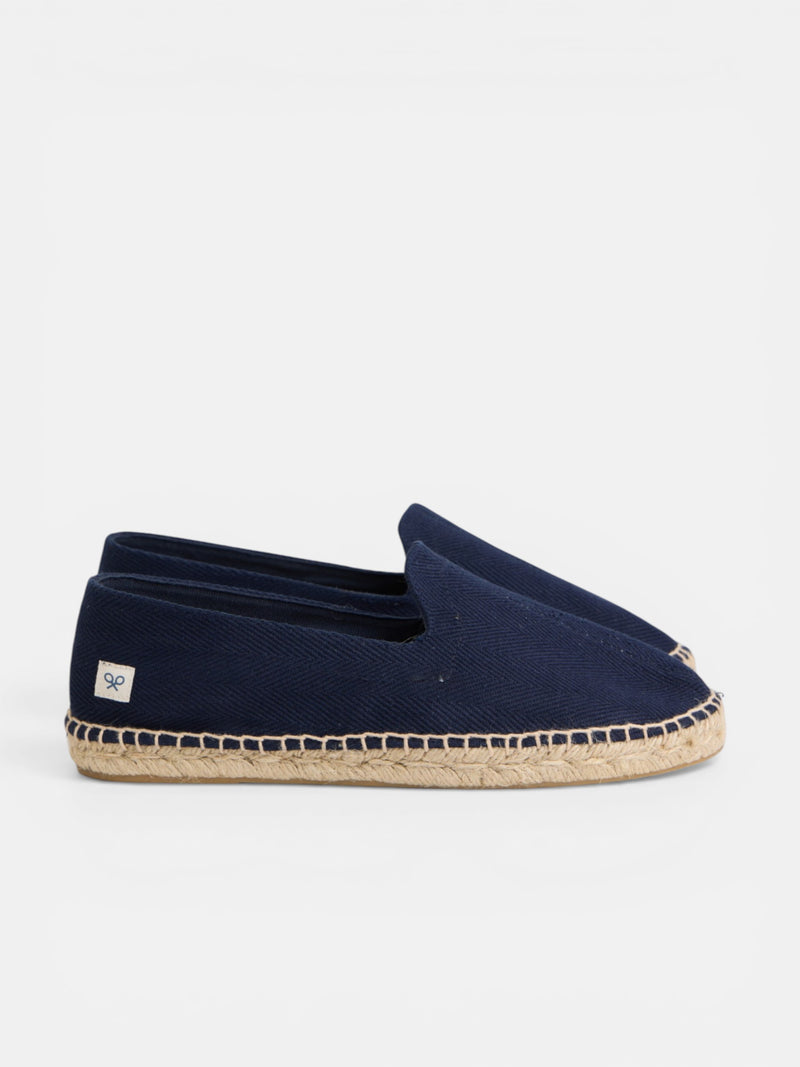Navy blue mini patch espadrille