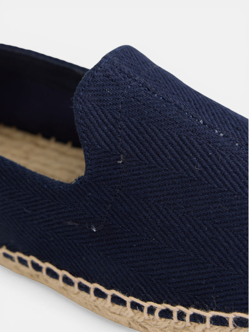 Navy blue mini patch espadrille