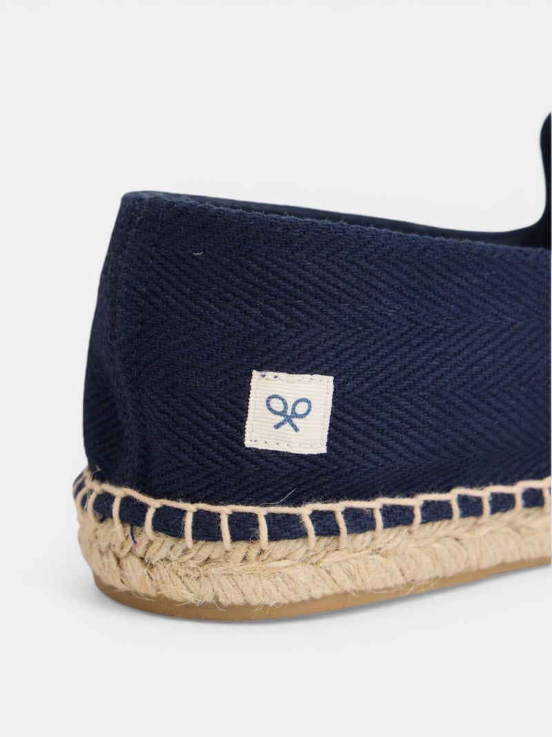 Navy blue mini patch espadrille
