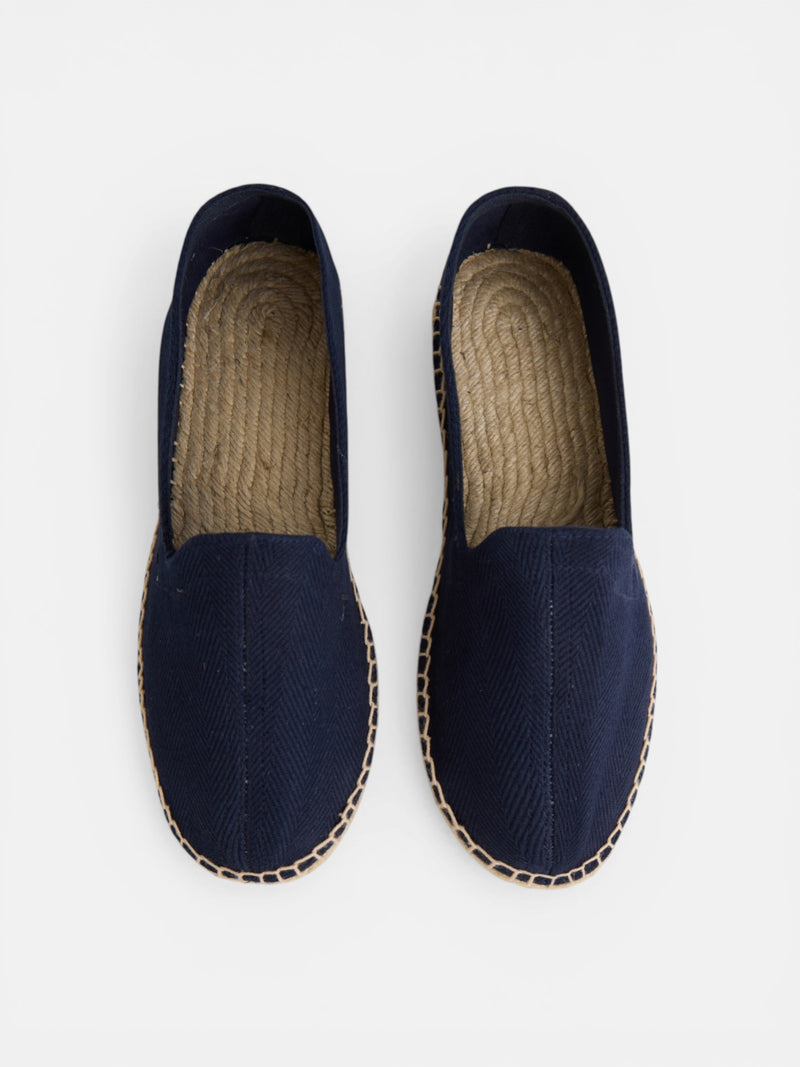 Navy blue mini patch espadrille