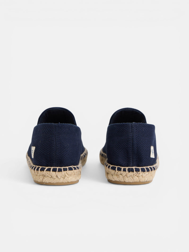 Navy blue mini patch espadrille