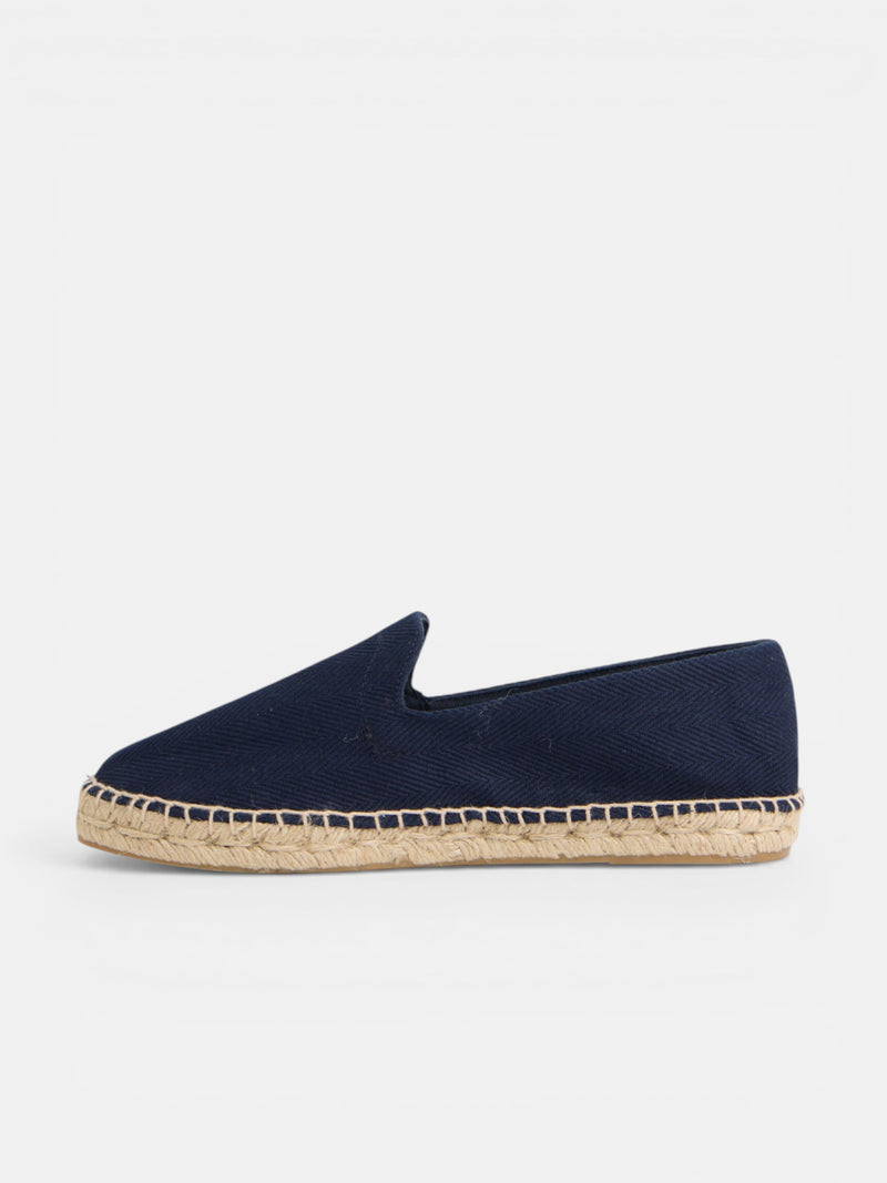 Navy blue mini patch espadrille