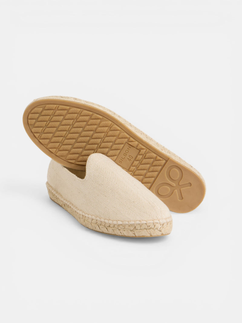 Beige mini patch espadrille