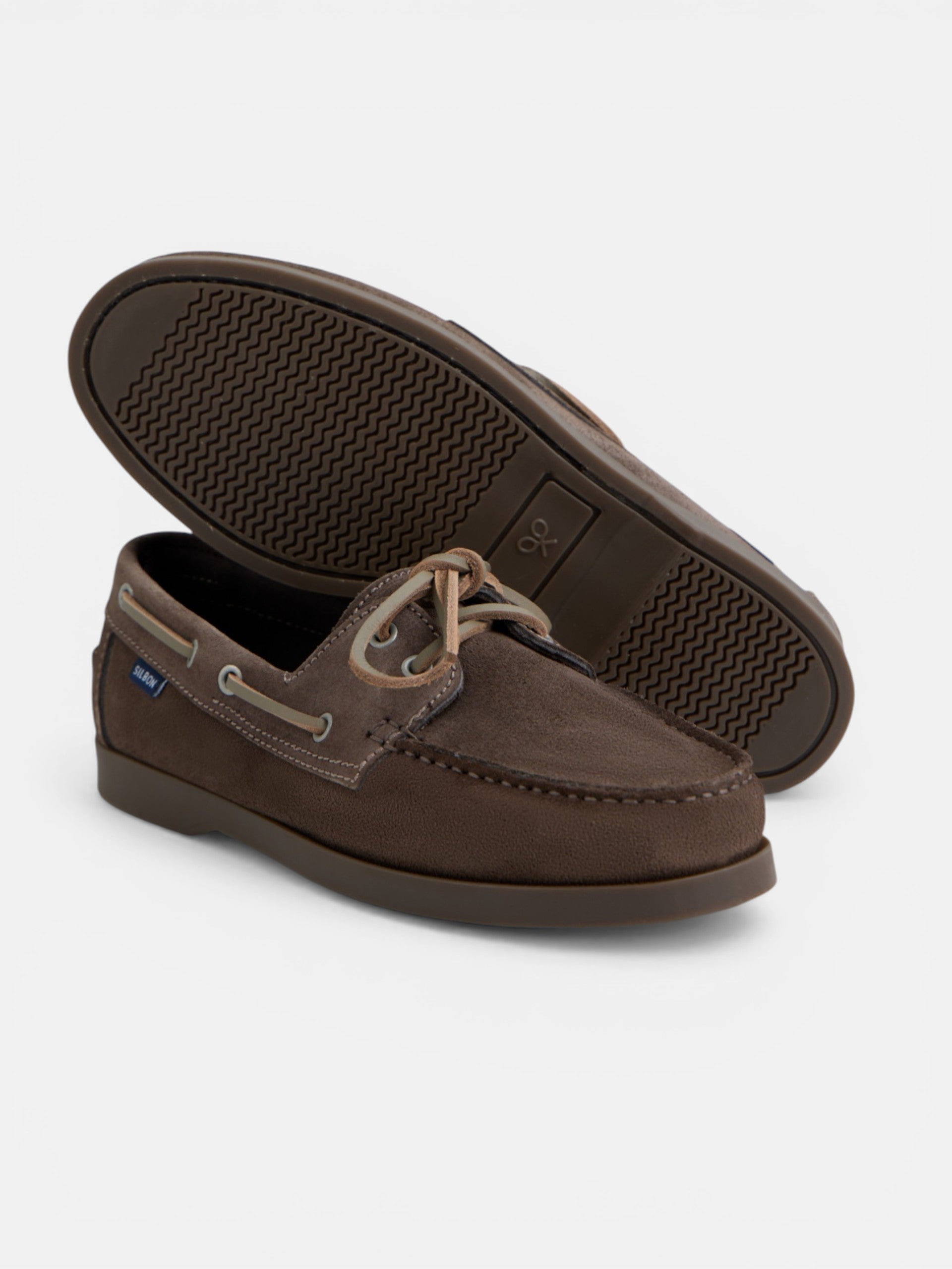 Brown sport boat shoe