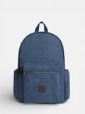 Mochila detalle piel azul marino